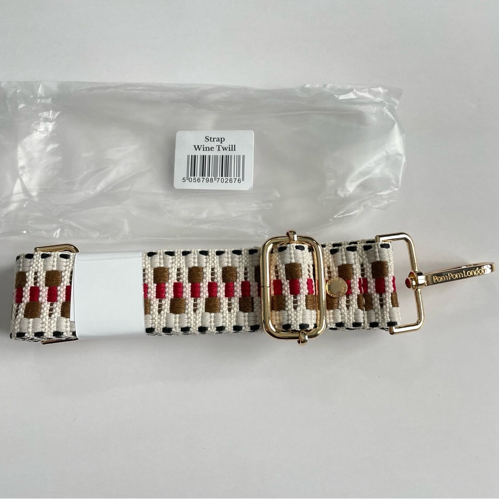 Pom Pom London Wine Twill Bag Strap